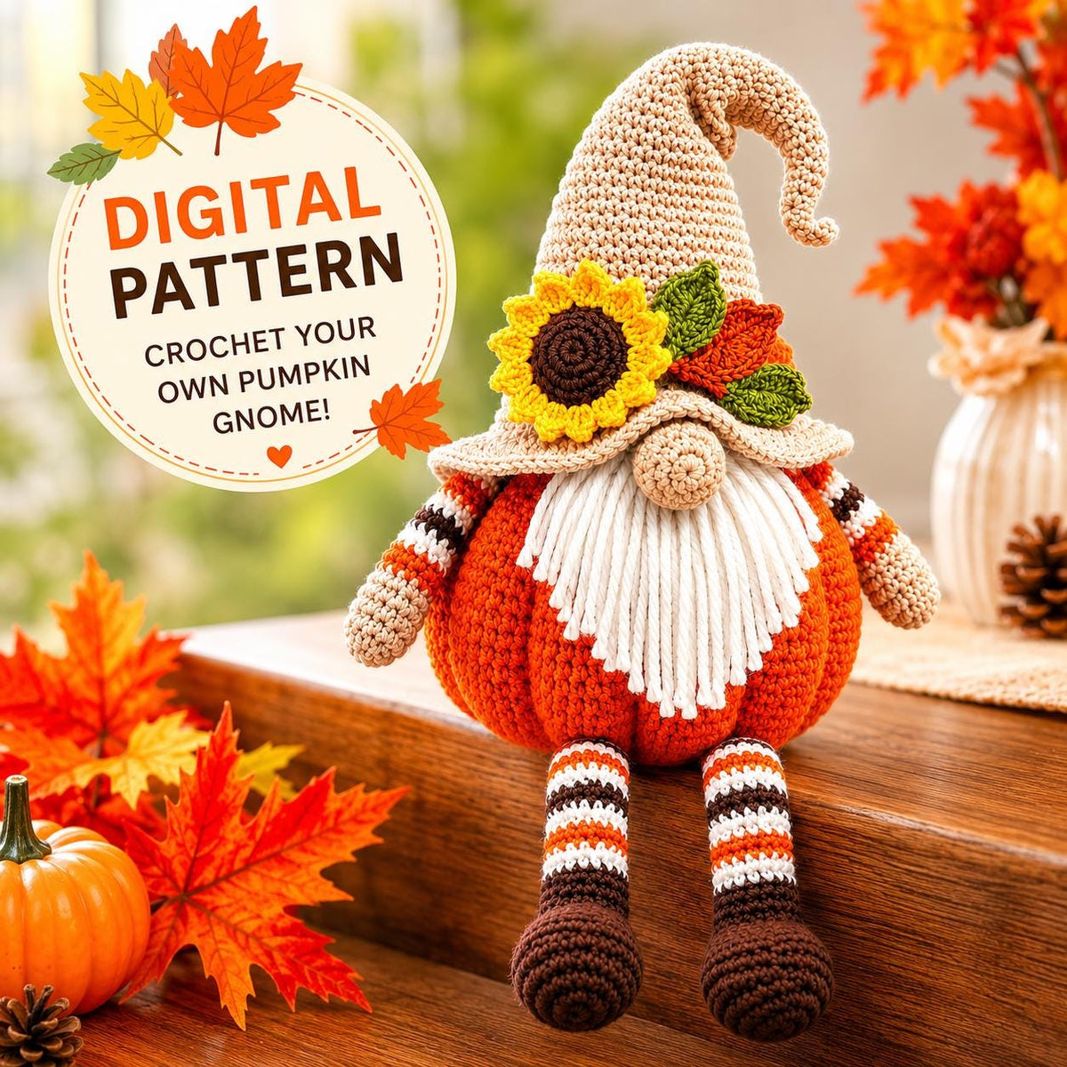 Pumpkin Gnome Amigurumi Crochet Pattern — image 6