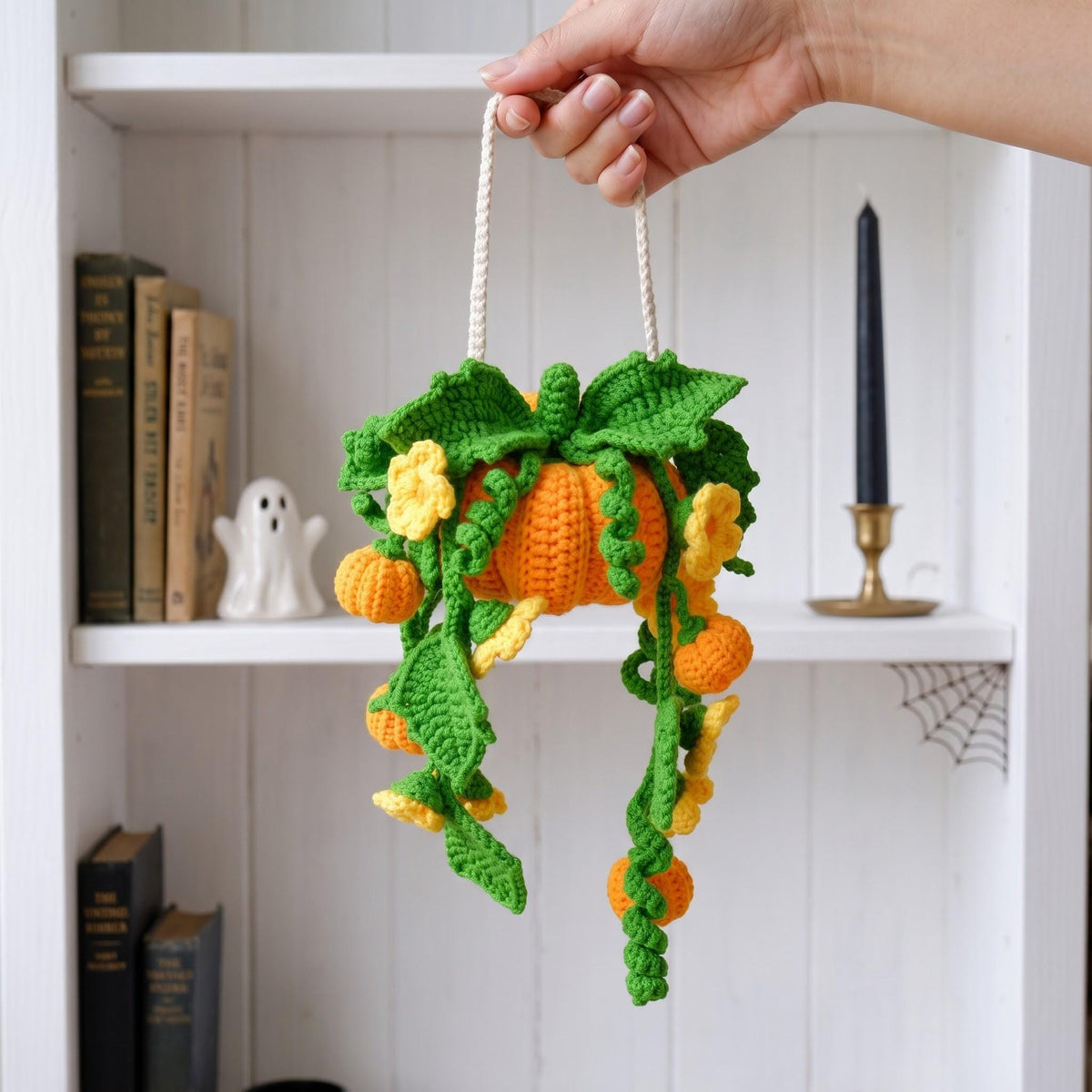 Pumpkin Potted Hanging Plant Crochet Pattern — image 3