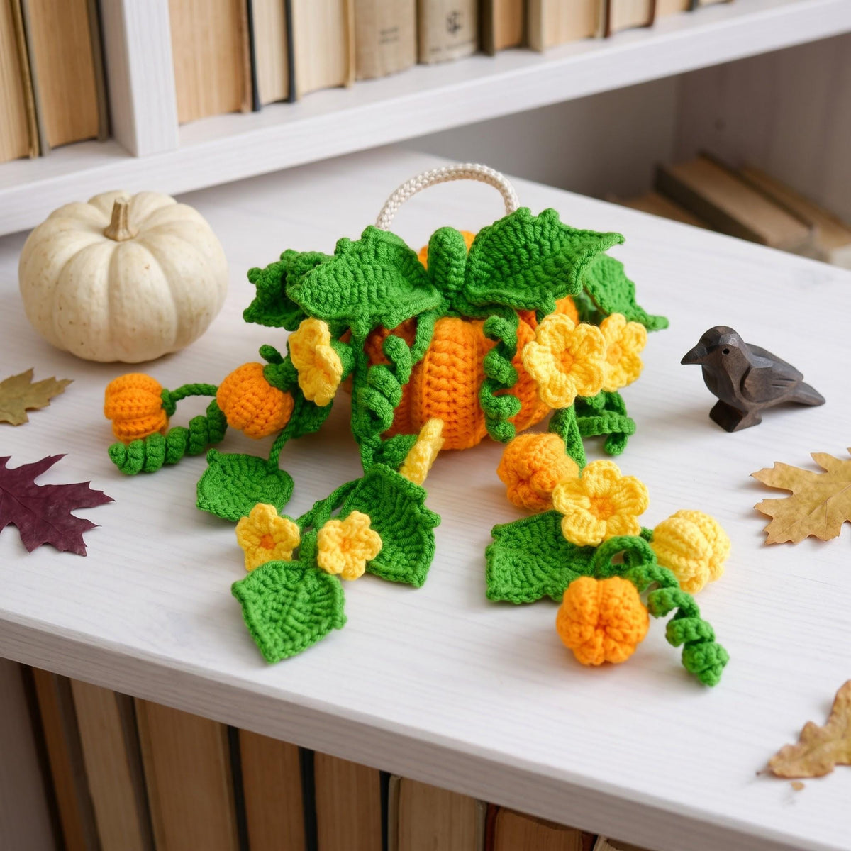 Pumpkin Potted Hanging Plant Crochet Pattern — image 5