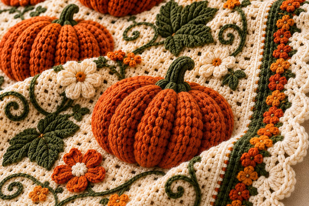 Pumpkin Harvest Afghan Crochet Pattern — image 3
