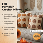 Granny Square Pumpkin Pillow Crochet Pattern — image 1