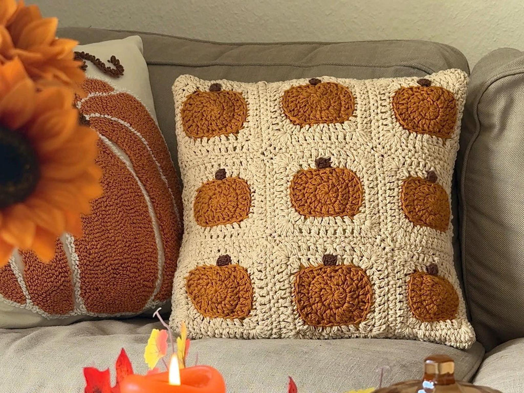 Granny Square Pumpkin Pillow Crochet Pattern — image 2