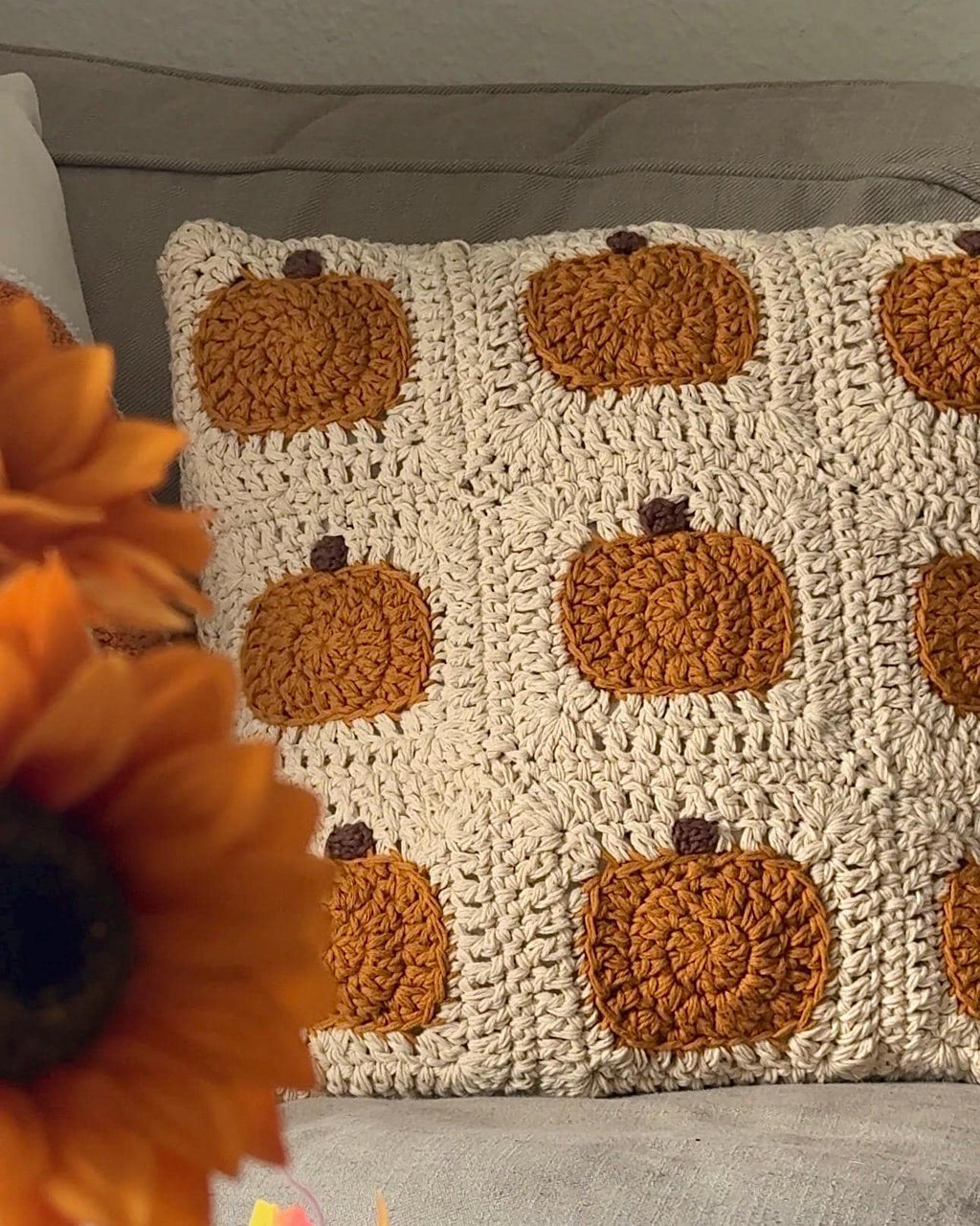Granny Square Pumpkin Pillow Crochet Pattern — image 7