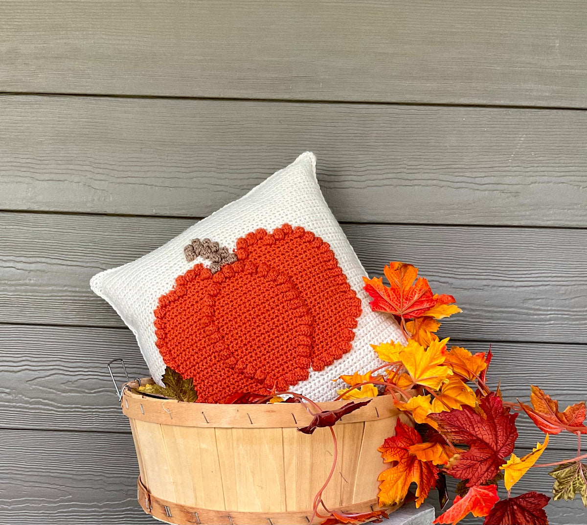 Bobble Pumpkin Pillow Crochet Pattern — image 5