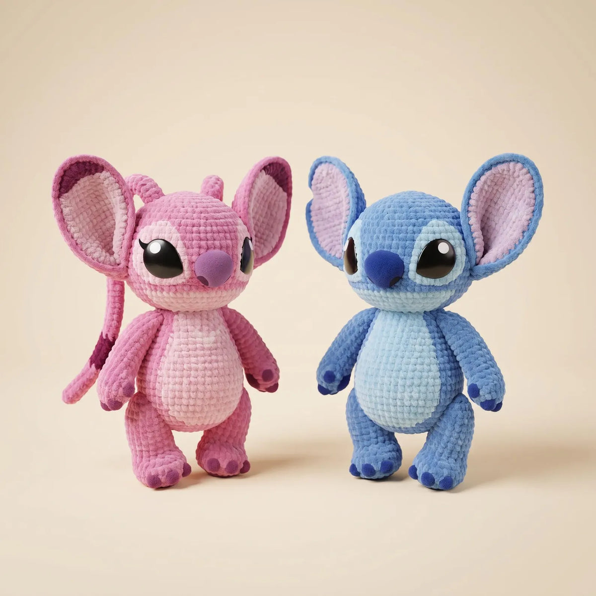 Blue & Pink Big-Eared Pair Crochet Pattern