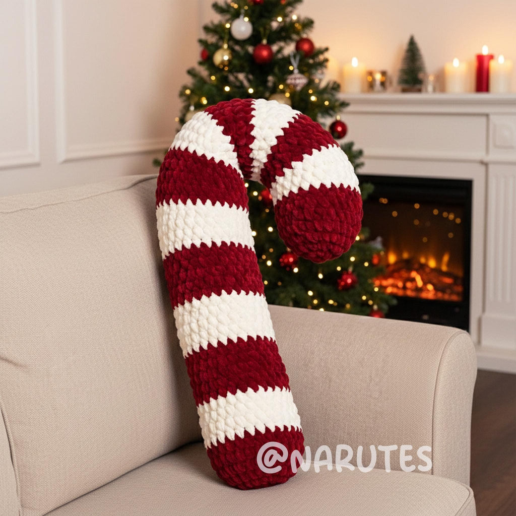 Candy Cane Pillow Crochet Pattern — example project 2