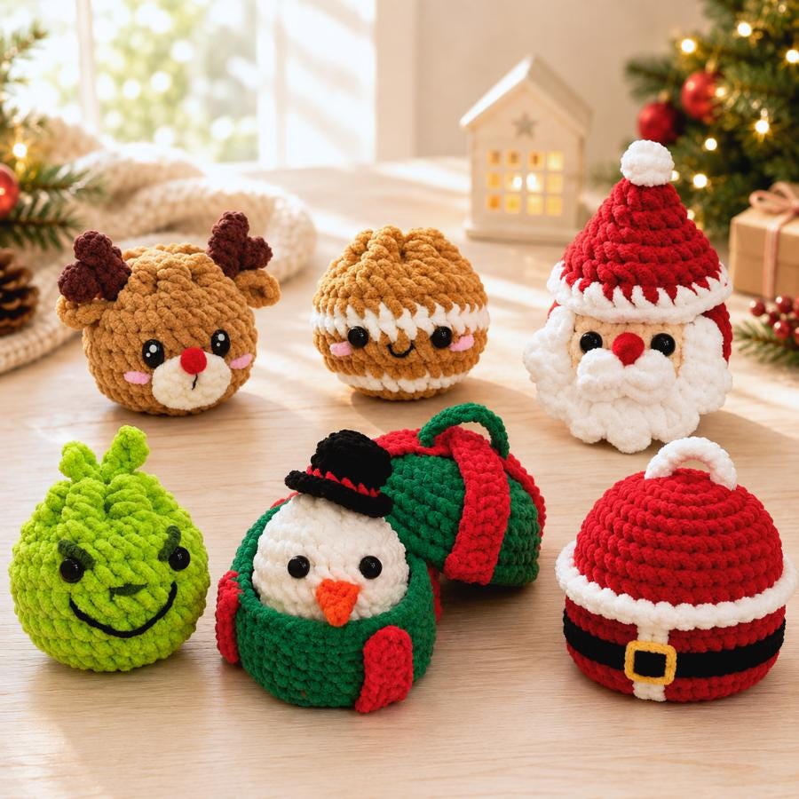 7 in 1 Christmas Dumplings Amigurumi Crochet Pattern — example project 2