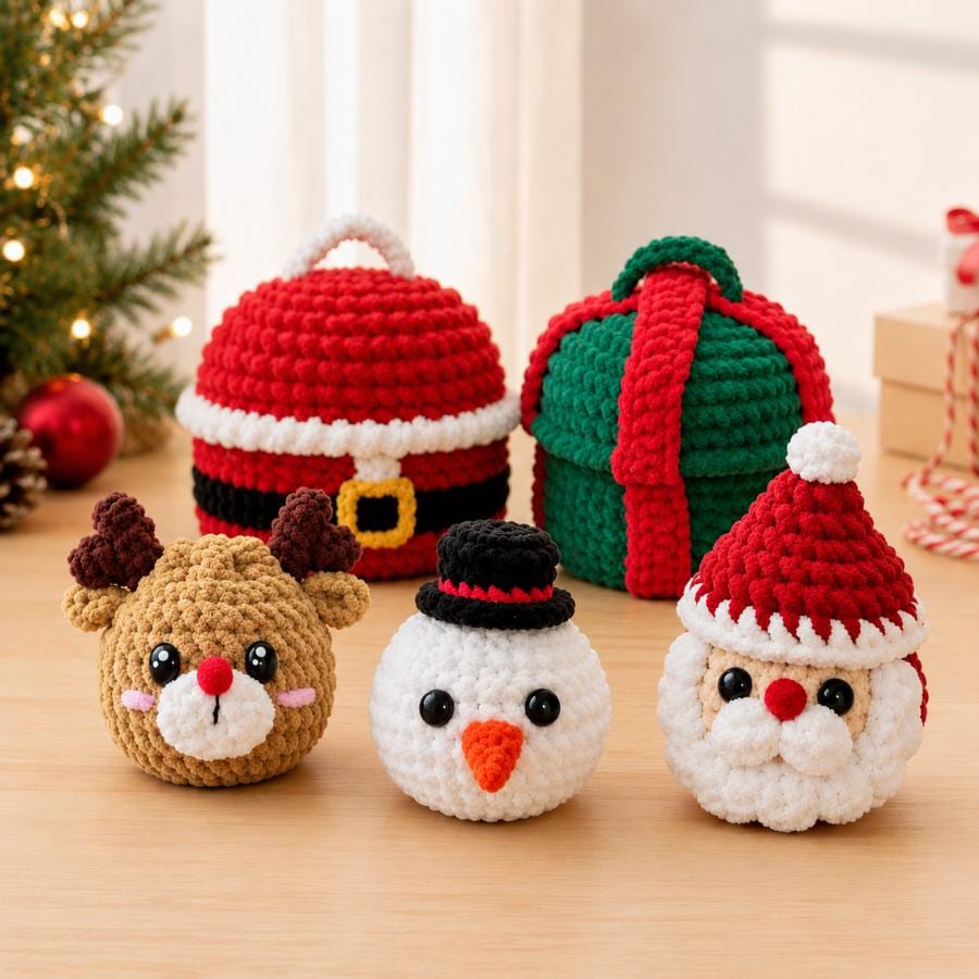 7 in 1 Christmas Dumplings Amigurumi Crochet Pattern — example project 3