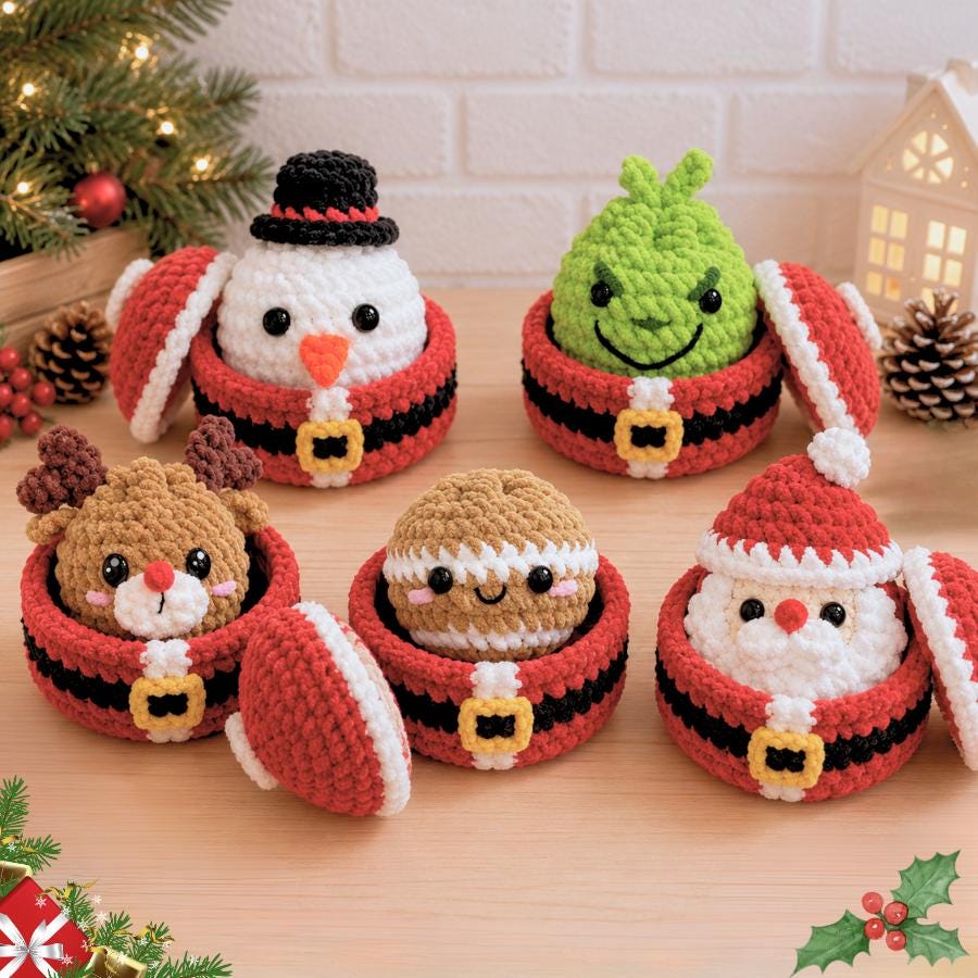 7 in 1 Christmas Dumplings Amigurumi Crochet Pattern — example project 17