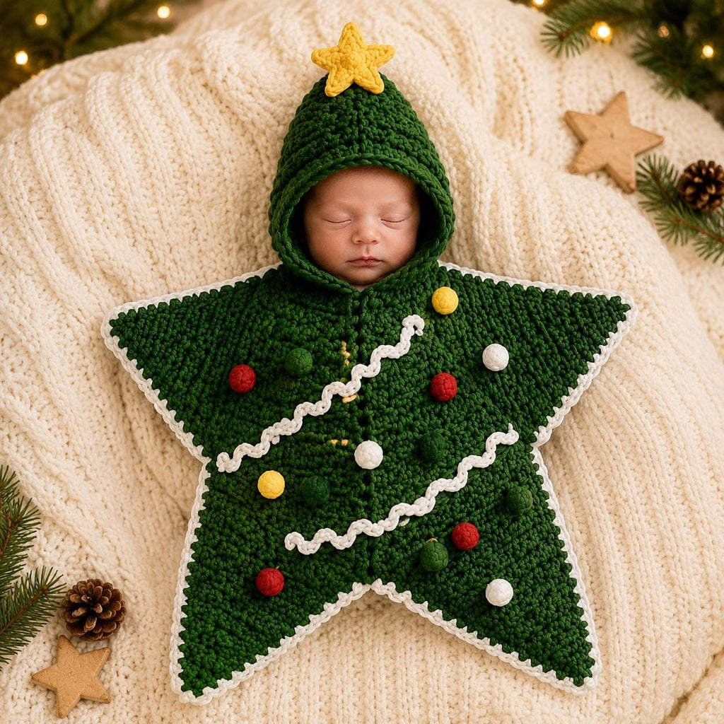 Christmas Tree Baby Cocoon Crochet Pattern — example project 1