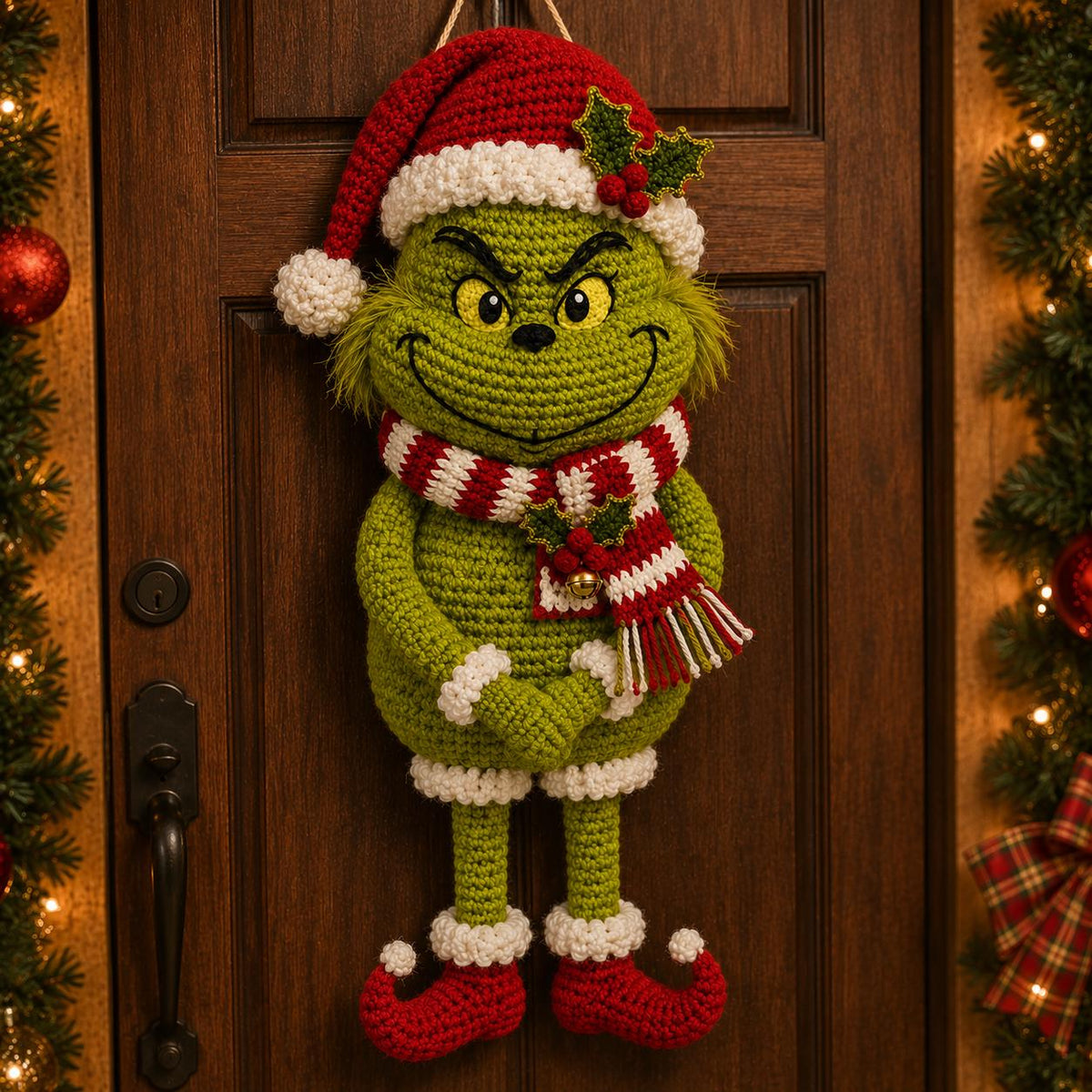 Grinch Snowman Wall Hanging Crochet Pattern — example project 5