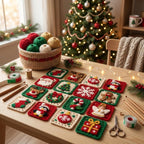 12 in 1 Christmas Granny Square Crochet Pattern — example project 5