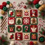 12 in 1 Christmas Granny Square Crochet Pattern — example project 6