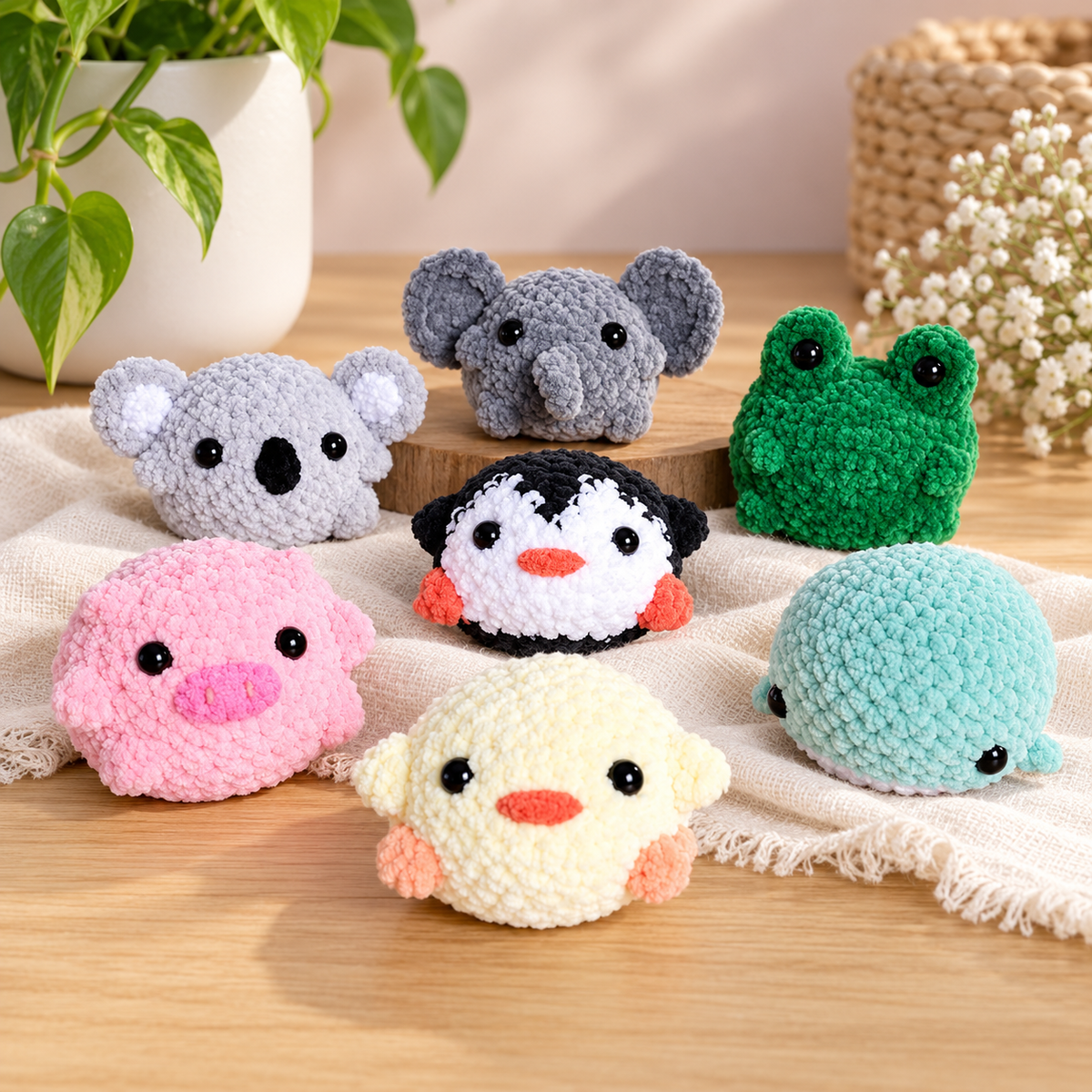 7-in-1 Amigurumi Stress Buddies Crochet Patterns