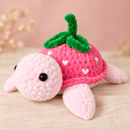 Strawberry Turtle Crochet Pattern — finished-project example from a digital PDF pattern